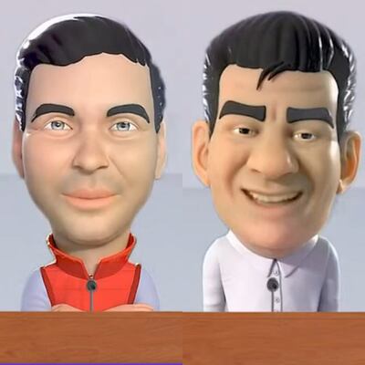 Los dos principales candidatos recreados con inteligencia artificial para un debate ficticio.