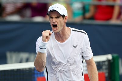 Andy Murray durante un partido de dobles.