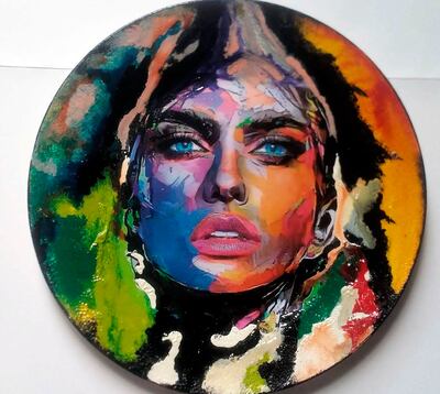 Obra de Arnaldo Lataza que formará parte de la feria artística que se realizará hoy sobre calle Palma.