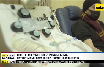 Aumenta cifra de donantes de plasma