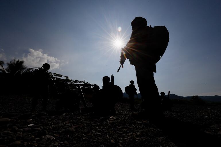 Soldados taiwaneses durante un ejercicio militar en Pingtung, el pasado 28 de julio.
