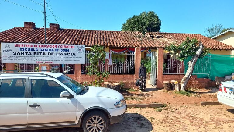 En estas condiciones quedó la Escuela Santa Rita de Cascia tras el fuerte temporal.