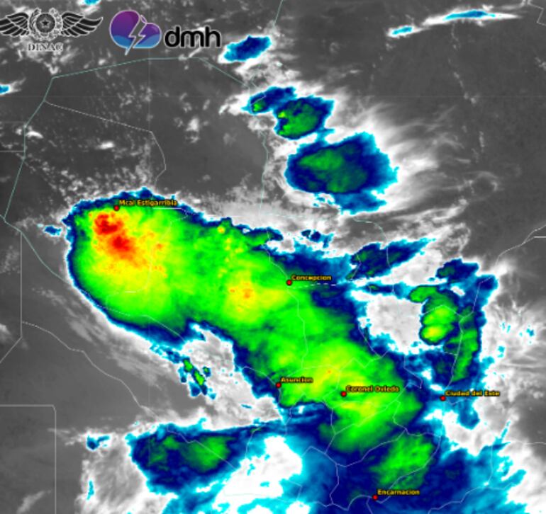 Imagen satelital de la DMH.