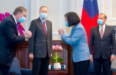 Una delegación oficial estadounidense se reunió en agosto de 2020, en Taipéi, con la presidenta taiwanesa Tsai Ing-wen, que generó la reacción inmediata de China Popular. (Archivo)