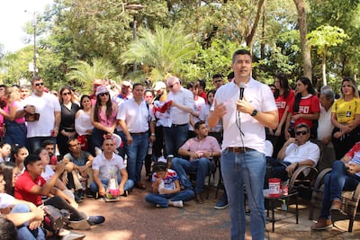 Santi Peña en Caacupé