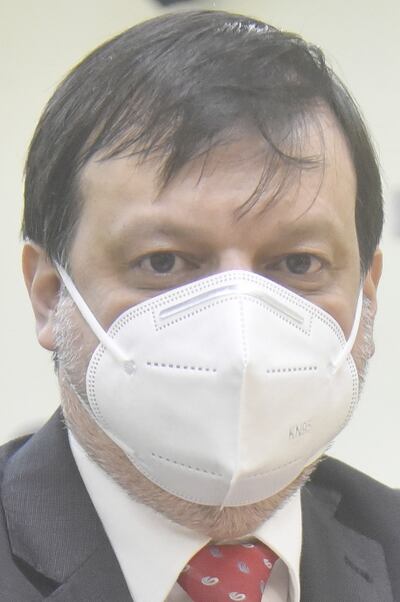 Abog. Claudio Lovera, defensor del exsenador Óscar González Daher y su hijo Óscar Rubén González Chaves.