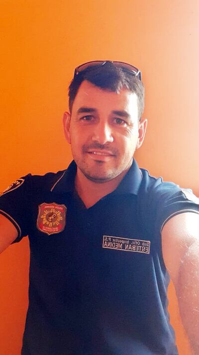 El policía Esteban Medina.