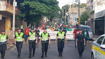 Inicio de la 29ª Marcha de la Federación Nacional Campesina.