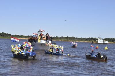 Después de dos años de pandemia se volvió a realizar la procesión náutica por el río Paraguay