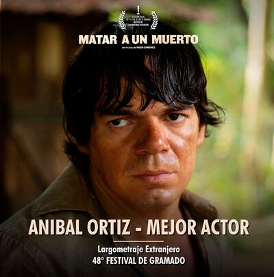El anuncio que confirmaba la conquista de Aníbal Ortiz como Mejor Actor, en Gramado.