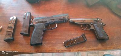 Incautan armas de fuego en Jorge Naville, Guairá