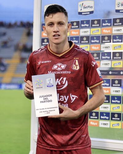 Gustavo Ramírez  fue elegido la figura del partido, que Tolima ganó 2-1 al Bucaramanga por el torneo colombiano