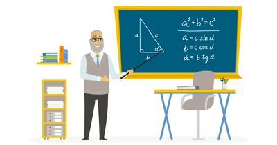 Triángulo rectángulo y teorema de Pitágoras.