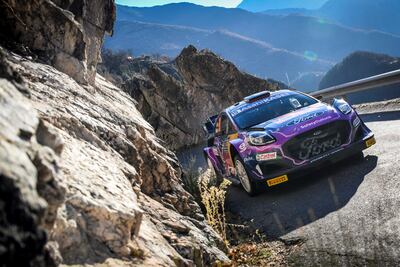 El francés Sébastien Loeb tomó la punta del Rally de Montecarlo con el Ford Puma Rally1 (EFE).