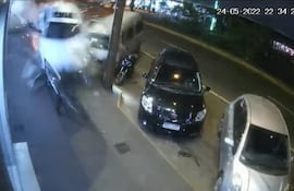 Momento del grave accidente en Ciudad del Este.