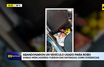 Video: Abandonaron un vehículo usado para robo