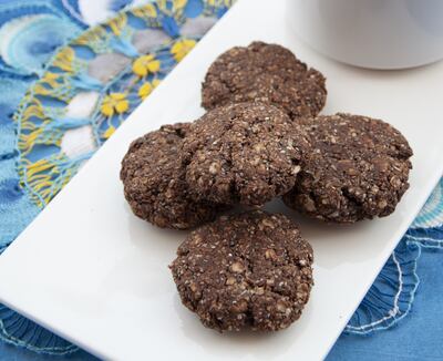 Cookies de avena y cacao.