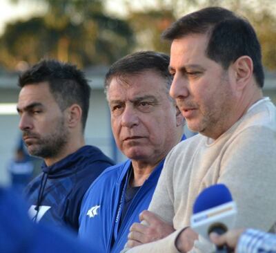 Éver Almeida, en su anterior ciclo junto al presidente solense, Miguel Figueredo.