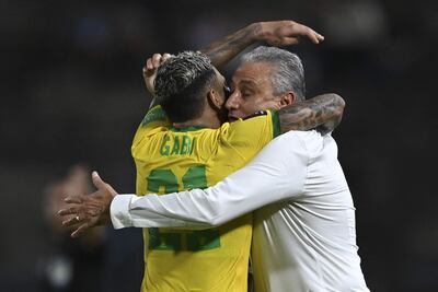 Gabriel Barbosa anotó dos goles para Brasil.
