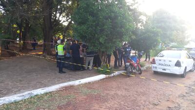 Plaza Kokué Guasu de Fernando de la Mora donde fue asesinado Cipriano Miranda Núñez de un balazo en el pecho.