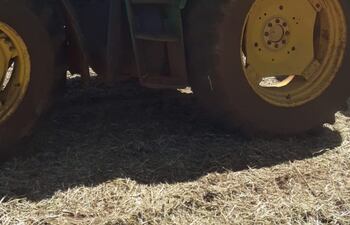 El tractor pertenece a un silo de Los Cedrales.