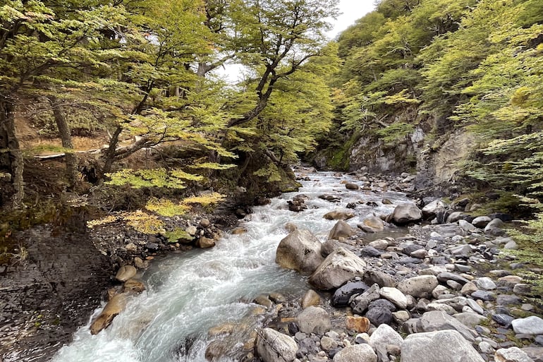 En el Valle del Silencio, camino a las Torres del Paine, hay que atravesar varios ríos.