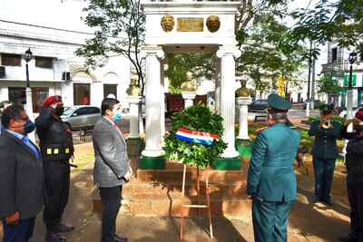 Aspecto del acto de conmemoración de los 85 años de la firma del Protocolo de la Paz del Chaco.
