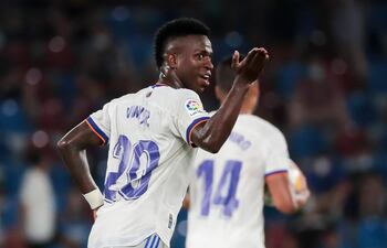 Vinicius Junior, 21 años, hizo doblete para Real Madrid.