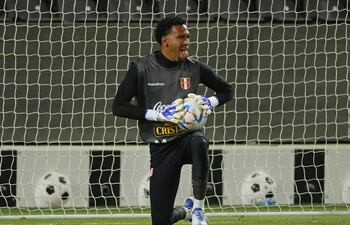 Pedro Gallese, arquero de la selección peruana, que hoy enfrenta a Australia.