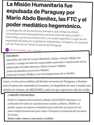 Algunos pronunciamientos del grupo que pretende regresar al Paraguay.