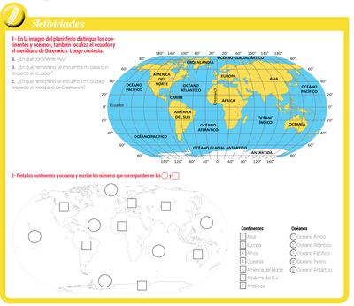 Formas de representar a la Tierra Planisferio