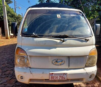 El vehículo involucrado en el accidente en la ciudad de Hernandarias.