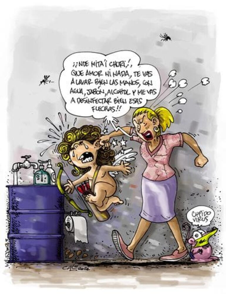 Ni Cupido se tiene que olvidar de las medidas sanitarias para evitar contagios de coronavirus.