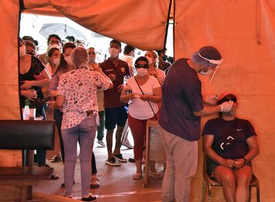 En la carpa del Ministerio de Salud se habilitó el hisopado sin agendamiento.