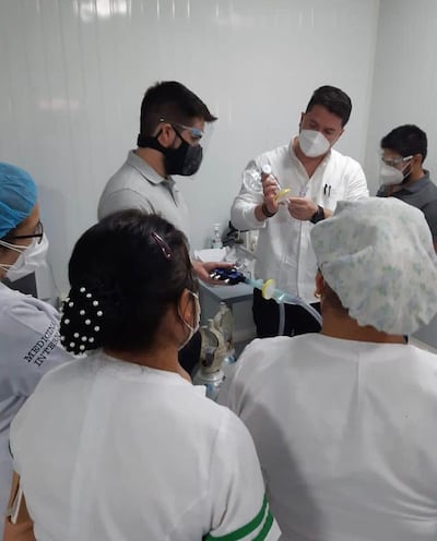 Un respirador fue entregado al Hospital de Santa Rosa del Aguaray.