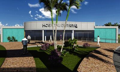 Diseño del pabellón que se construirá en el Hospital Distrital de Hernandarias. La estructura contará con 80 camas.