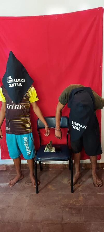 Hugo Daniel Núñez Cabrera y Venancio José López, detenidos.