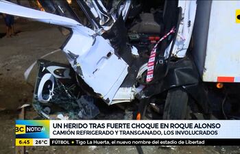 Un herido tras fuerte choque en Mariano Roque Alonso