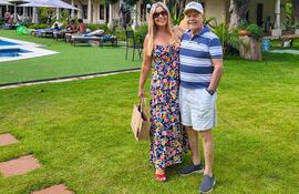 Bibi con su padre, el arquitecto Enrique Raúl Landó, quien hoy cumple 91 años.