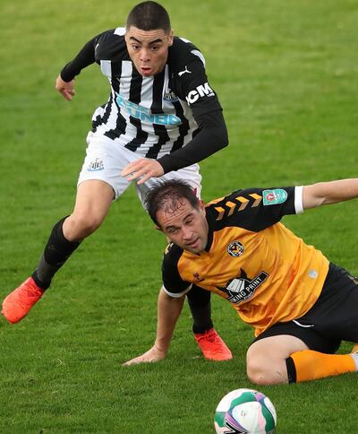 Miguel Almirón, durante el partido de ayer.