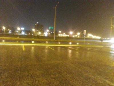 Vista de parte de la ciudad de Encarnación esta noche.