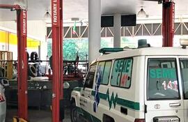 La ambulancia de Quiindy que tiene desperfectos mecánico sigue operando en el traslado de pacientes.