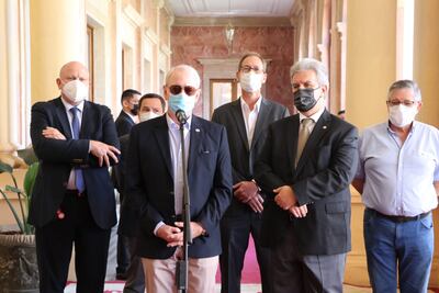 Autoridades de la Feprinco acudieron al Palacio de Gobierno a expresarla al presidente su preocupación ante la inseguridad.