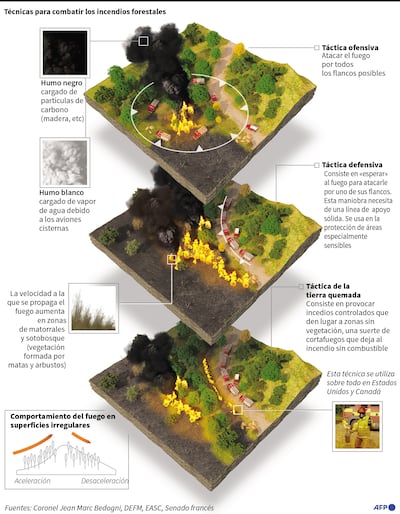 TÉCNICAS PARA COMBATIR LOS INCENDIOS FORESTALES
