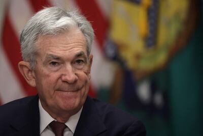 El presidente de la FED (banco central de EE.UU.) Jerome Powell. El organismo se reúne hoy y mañana para tomar una decisión clave. (AFP, archivo)