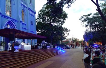 Religiosos en la misa en honor a la Virgen de Caacupé en San Lorenzo
