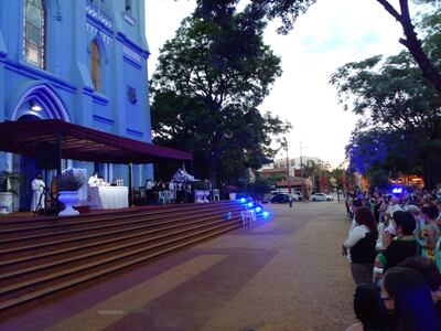 Religiosos en la misa en honor a la Virgen de Caacupé en San Lorenzo