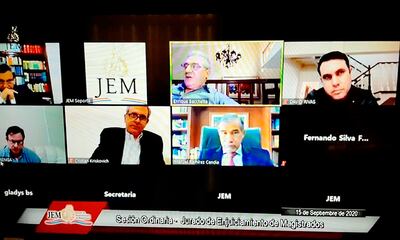 Sesión íntegramente virtual del Jurado de Enjuiciamiento de Magistrados.