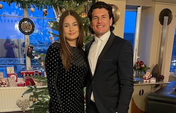 La hermosa Noemí con su orgulloso papá Nelson Haedo Valdez