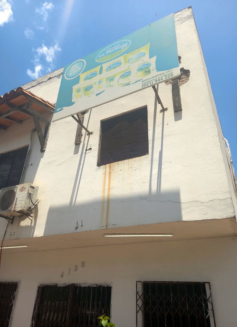 El jefe de gabinete de la municipalidad, Federico Mora, envió esta foto del que sería local de Marilia Industrial SRL.